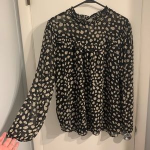 LOFT giraffe print blouse